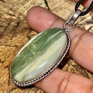 Gary Green Larsonite Jasper Pendant 1 7/8”